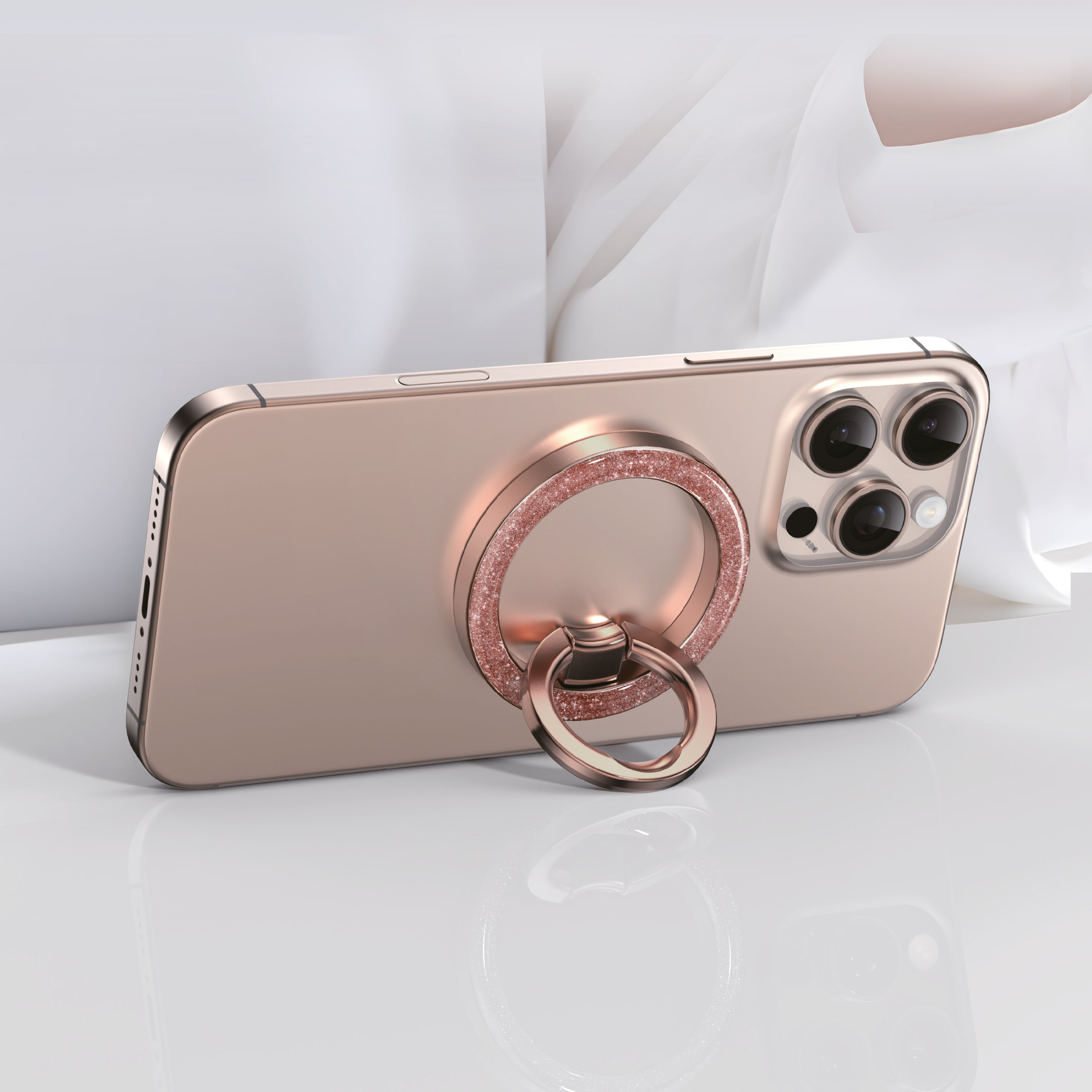 Asli Magnaring Flex Magnetic Phone Holder Ring Stand Twinkle |Rose/Gold Asli Magnaring Flex Magnetic Phone Holder Ring Stand Twinkle |Rose/Gold